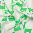 Cotton Poplin Print - Green Floral Checkers - Mood Exclusive Game of Growth