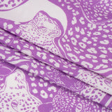 Sustainable Viscose Crepe Print - Purple and White Spotted Cats - Mood Exclusive Jamming Jaguars