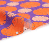 Sustainable Viscose Crepe Print - Purple, Red and Coral Floral Polka Dots - Mood Exclusive Sunshine Grounds