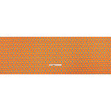 Sustainable Viscose Crepe Print - Orange and Teal Flower Lattice - Mood Exclusive Lovely Lillies