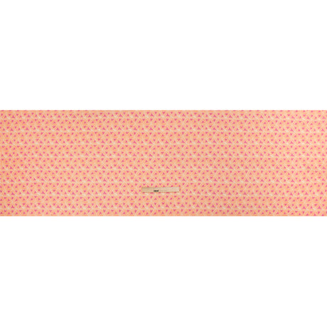 Sustainable Viscose Crepe Print - Peach and Pink Flower Lattice - Mood Exclusive Lovely Lillies