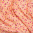 Sustainable Viscose Crepe Print - Peach and Pink Flower Lattice - Mood Exclusive Lovely Lillies