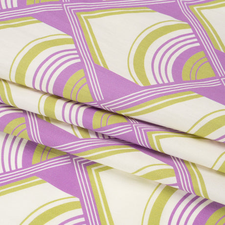 Mood Exclusive Purple Geometric Groove Cotton Poplin
