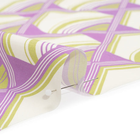Mood Exclusive Purple Geometric Groove Cotton Poplin
