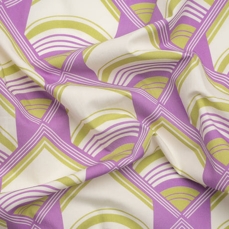 Mood Exclusive Purple Geometric Groove Cotton Poplin