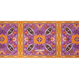Mood Exclusive Purple Floral Facade Metallic Dotted Crinkled Viscose Crepe Panel