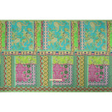 Mood Exclusive Green Buffet in Bloom Metallic Dotted Crinkled Viscose Crepe
