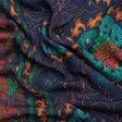 Mood Exclusive Blue Let us Lotus Metallic Dotted Crinkled Viscose Crepe Panel