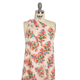 Mood Exclusive Cream Floral Feast Metallic Dotted Crinkled Viscose Crepe