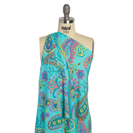 Mood Exclusive Aquarium Garden Metallic Dotted Crinkled Viscose Crepe
