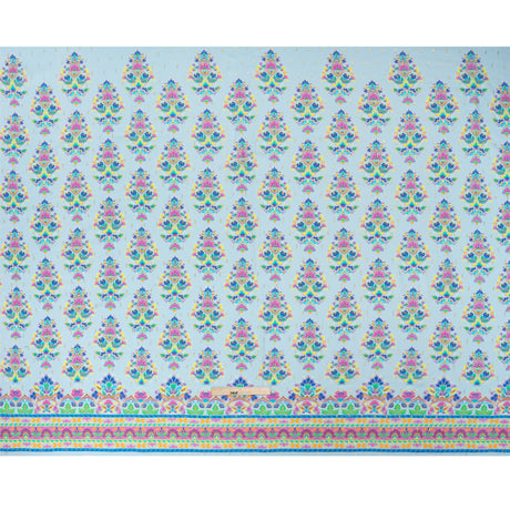 Mood Exclusive Sky Floral Feast Metallic Dotted Crinkled Viscose Crepe