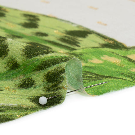 Mood Exclusive Greenhouse Tour Metallic Dotted Crinkled Viscose Crepe