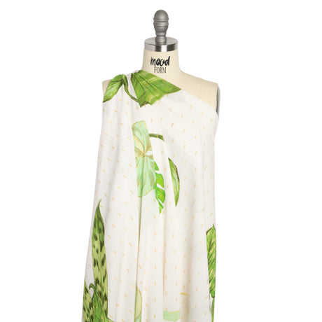 Mood Exclusive Greenhouse Tour Metallic Dotted Crinkled Viscose Crepe