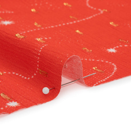 Mood Exclusive Wish for Joy Metallic Dotted Crinkled Viscose Crepe