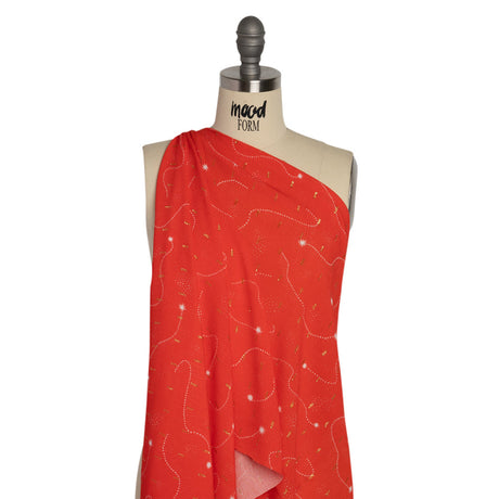 Mood Exclusive Wish for Joy Metallic Dotted Crinkled Viscose Crepe
