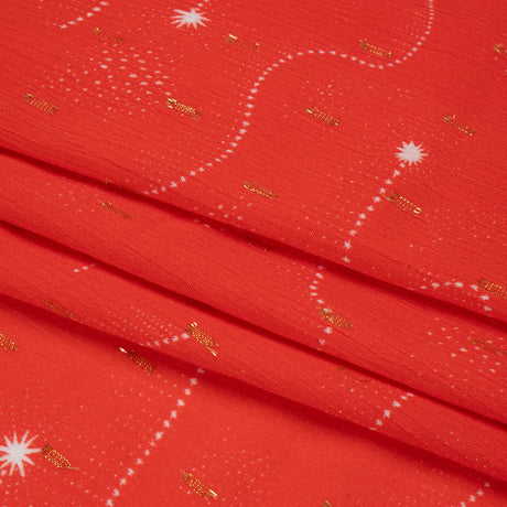 Mood Exclusive Wish for Joy Metallic Dotted Crinkled Viscose Crepe