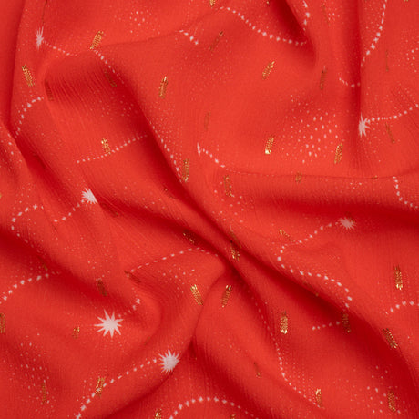 Mood Exclusive Wish for Joy Metallic Dotted Crinkled Viscose Crepe