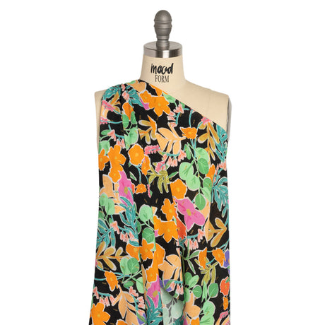 Mood Exclusive Black Easy Days Metallic Dotted Crinkled Viscose Crepe
