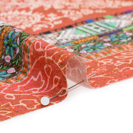 Mood Exclusive Red Bandana Bonanza Stretch Sustainable Rayon Batiste Panel