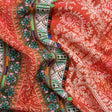 Mood Exclusive Red Bandana Bonanza Stretch Sustainable Rayon Batiste Panel