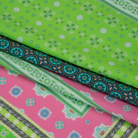 Mood Exclusive Lime Vibrant Views Stretch Sustainable Rayon Batiste Panel
