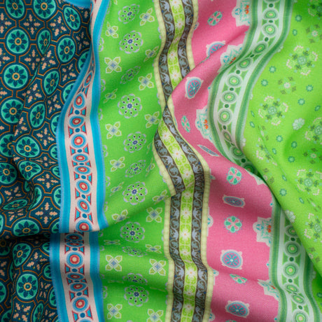 Mood Exclusive Lime Vibrant Views Stretch Sustainable Rayon Batiste Panel