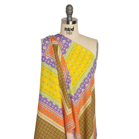 Mood Exclusive Purple Vibrant Stretch Sustainable Rayon Batiste Panel