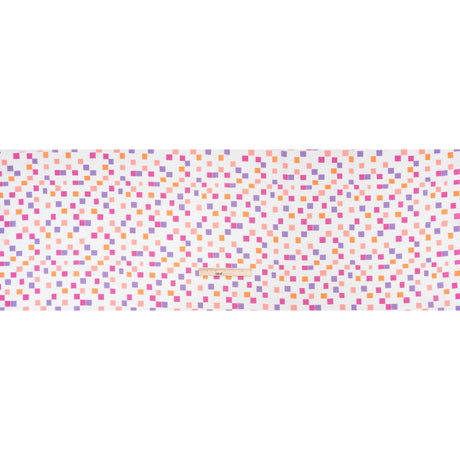Cotton Voile Print - Pink and Purple Square Confetti - Mood Exclusive Cubic Field