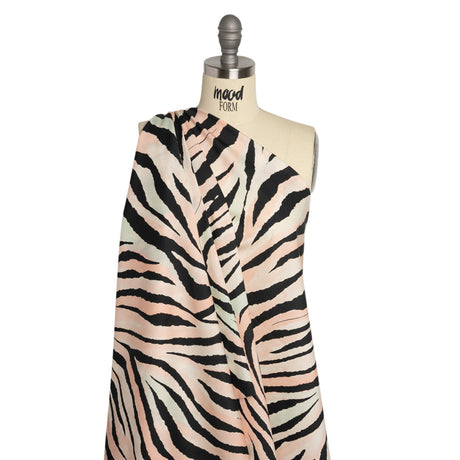 Mood Exclusive Pink Zebrine Zeal Stretch Cotton Poplin