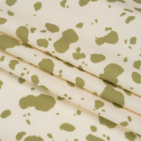 Mood Exclusive Green Fire Dogs Stretch Cotton Poplin