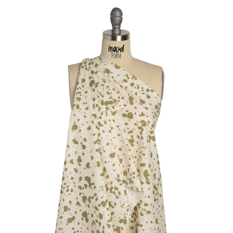 Mood Exclusive Green Fire Dogs Stretch Cotton Poplin