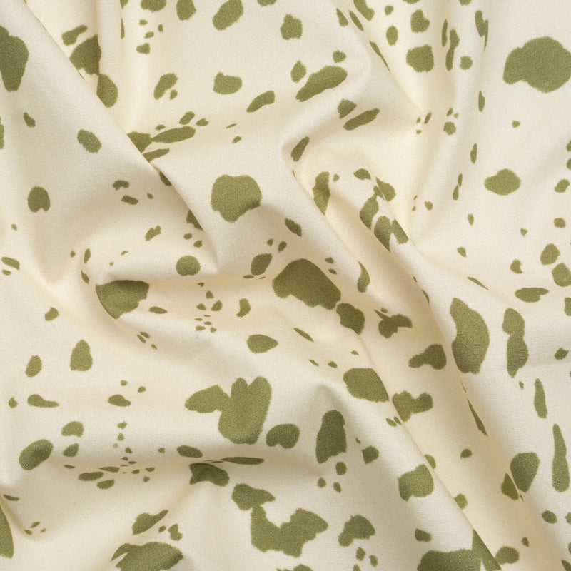 Mood Exclusive Green Fire Dogs Stretch Cotton Poplin