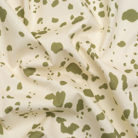 Mood Exclusive Green Fire Dogs Stretch Cotton Poplin