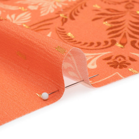 Mood Exclusive Pink Synchronized Snapdragon Metallic Dotted Crinkled Viscose Crepe