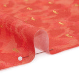 Mood Exclusive Carnation Creation Metallic Dotted Crinkled Viscose Crepe