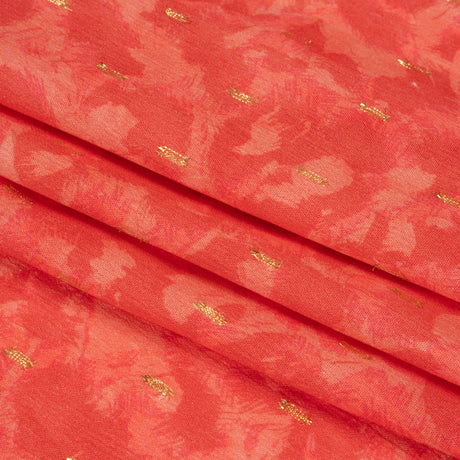 Mood Exclusive Carnation Creation Metallic Dotted Crinkled Viscose Crepe