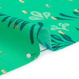 Mood Exclusive Aqua Synchronized Snapdragon Metallic Dotted Crinkled Viscose Crepe