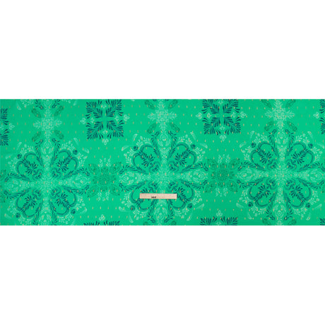 Mood Exclusive Aqua Synchronized Snapdragon Metallic Dotted Crinkled Viscose Crepe