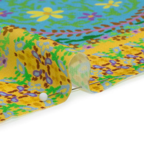 Mood Exclusive Yellow Parasol Park Sustainable Viscose Fluid Satin