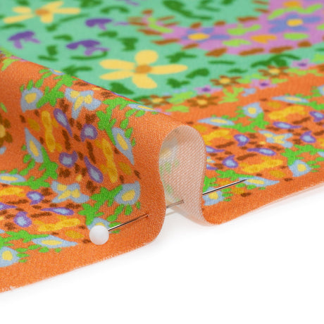 Mood Exclusive Orange Parasol Park Sustainable Viscose Fluid Satin