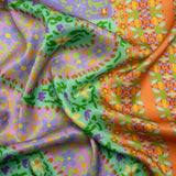 Mood Exclusive Orange Parasol Park Sustainable Viscose Fluid Satin