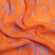 Mood Exclusive Orange and Purple Stamped on my Mind Viscose Georgette