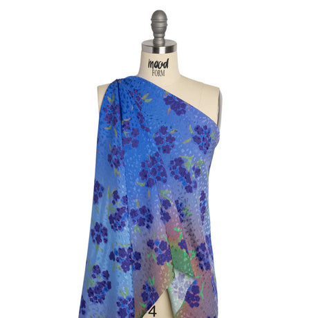 Mood Exclusive Blue New Growth Sustainable Animal Spots Viscose Jacquard