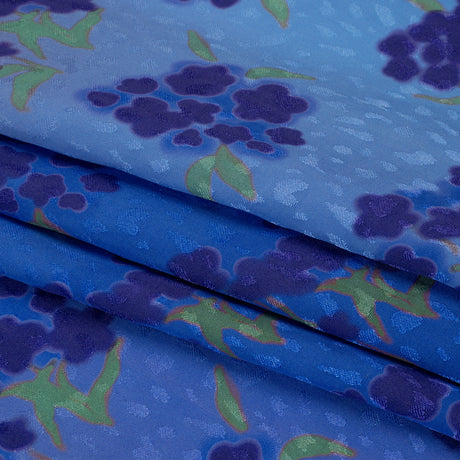 Mood Exclusive Blue New Growth Sustainable Animal Spots Viscose Jacquard