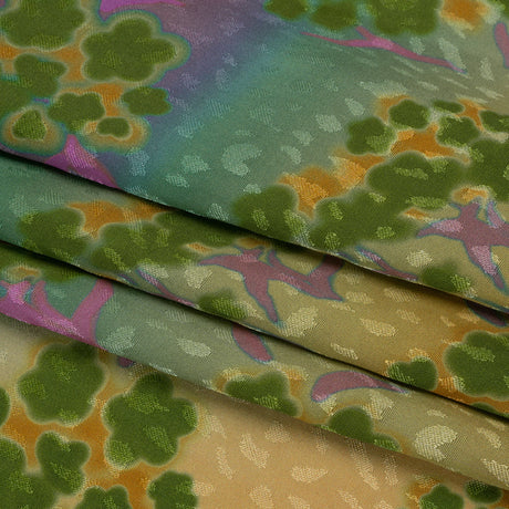 Mood Exclusive Green New Growth Sustainable Animal Spots Viscose Jacquard