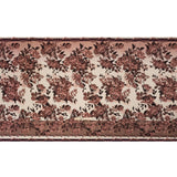 Brushed Stretch Cotton Twill Panel - Wine and Cream Roses - Mood Exclusive Space for Grace