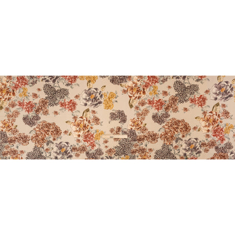 Brushed Stretch Cotton Twill Print - Beige and Brown Floral - Mood Exclusive Lunchtime at Washburn