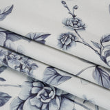 Brushed Stretch Cotton Twill Print - Gray and White Floral - Mood Exclusive Bushel and a Peck