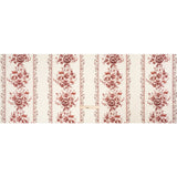 Brushed Stretch Cotton Twill Print - Burgundy and White Floral Stripes - Mood Exclusive Pathway to Paradise