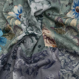 Brushed Stretch Cotton Twill Print - Blue Floral Patchwork - Mood Exclusive Vintage Vignettes